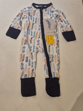 Bamboo Baby Zipped Footed Romper 0-3 months The Malibu-Sabana Bay